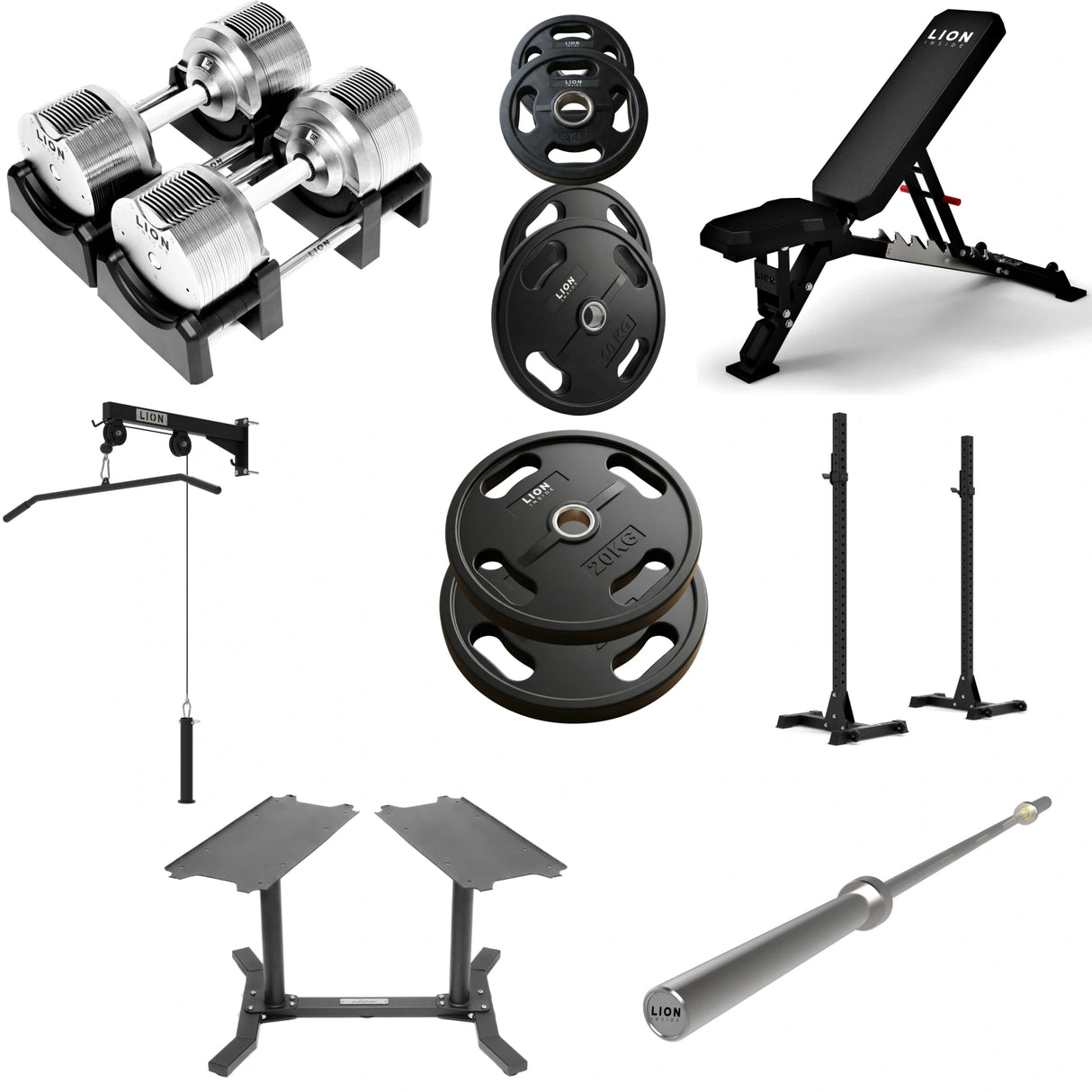 Ultimate Alles-in-1 Homegym Bundel - 41,5 kg TitanSilver