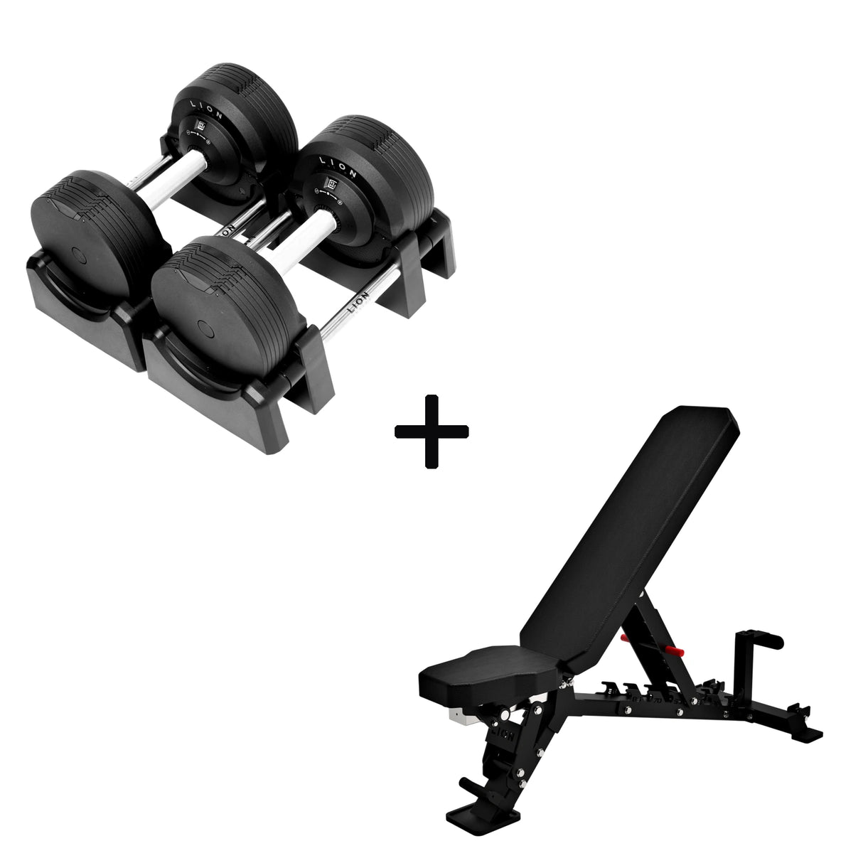 Basis Homegym-Bündel – BlackValor dumbbells + Fitnessbank