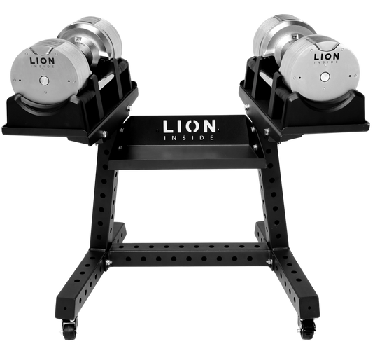 Dumbbell rek verstelbare halters – TitanRack Pro met geïntegreerde wielen