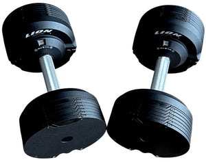 LION® X BLACKVALOR™ Verstelbare Dumbbells 4 tot 23.5 kilogram - LIONINSIDE