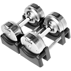 LION® x TITANSILVER™ V5 Verstelbare Dumbbells  4 – 23,5 kg