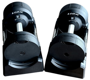 LION® X BLACKVALOR™ Verstelbare Dumbbells 4 tot 23.5 kilogram - LIONINSIDE