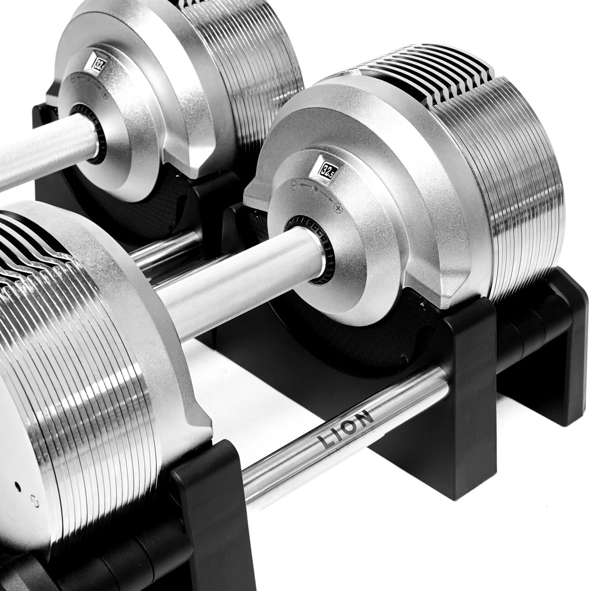 LION® x TITANSILVER™ V5 Verstelbare Dumbbells  4 – 32,5 kg (Set van 2 stuks)