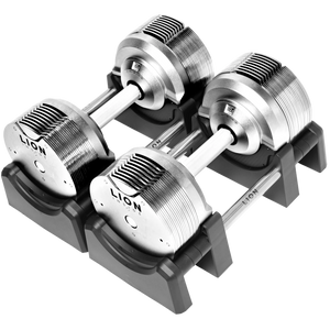 LION® x TITANSILVER™ V5 verstellbare Kurzhanteln 4–32,5 kg (Set aus 2 Stück) 