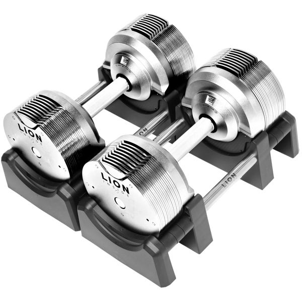 LION® x TITANSILVER™ V5 Verstelbare Dumbbells  4 – 32,5 kg