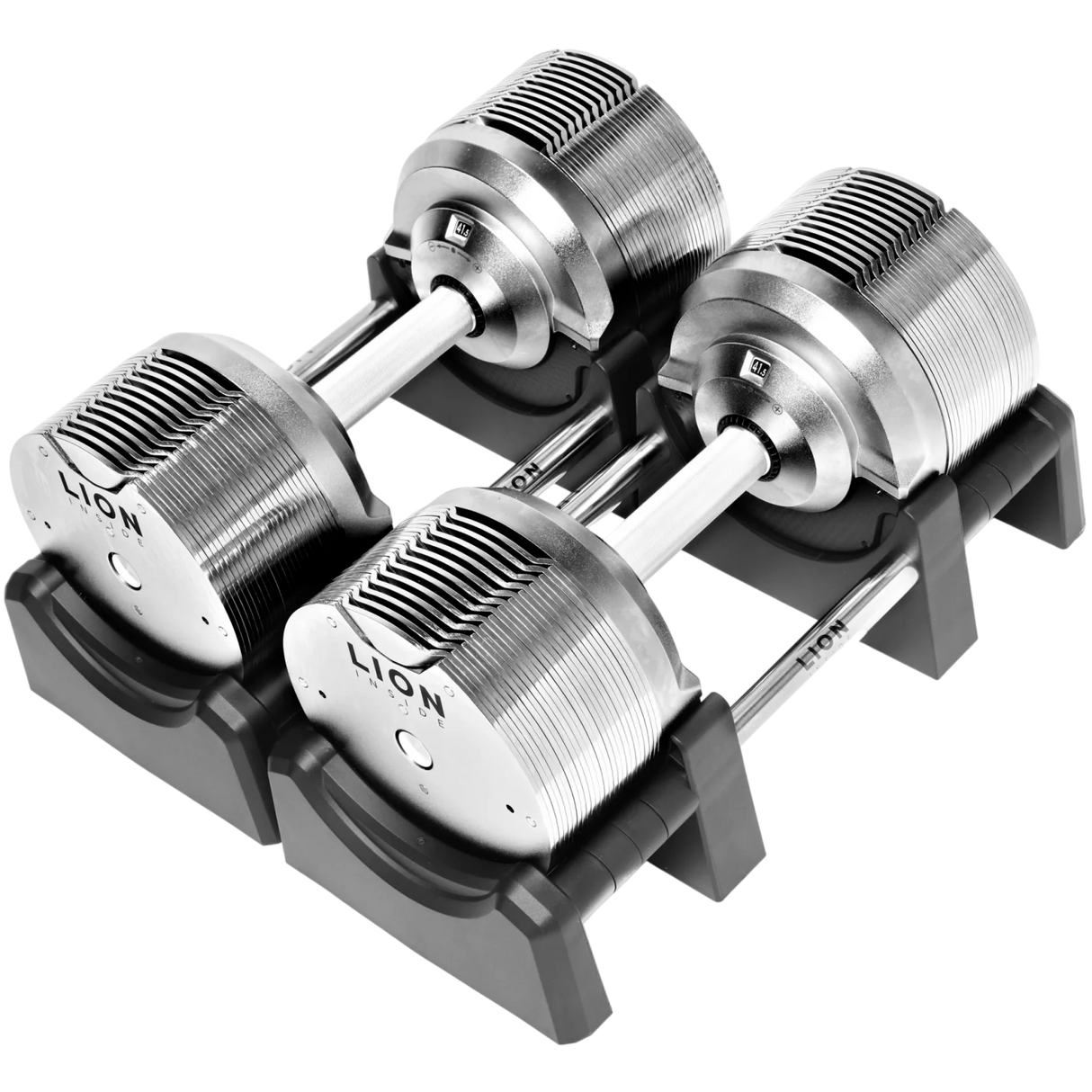 LION® x TITANSILVER™ V5 verstellbare Kurzhanteln 4–41,5 kg (Set mit 2 Stück) 