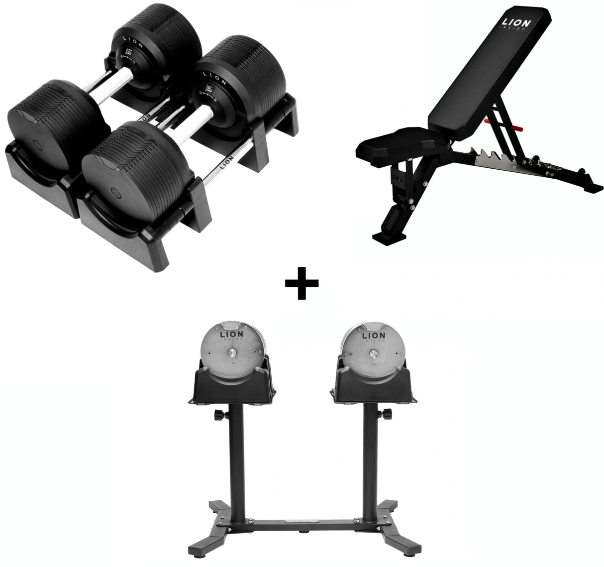 Komplettes Homegym-Bundle – 41,5 kg BlackValor-Hanteln + Valoredge-Hantelbank + FlexRack 