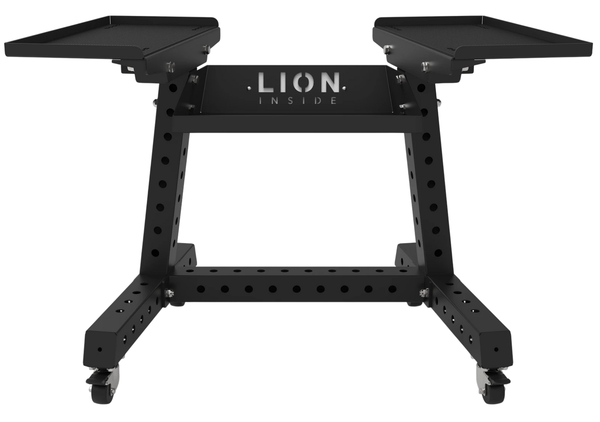 LION® TitanRack™ PRO – Stevig Dumbbell Rek met Wielen | Heavy-Duty Halterstandaard - LIONINSIDE