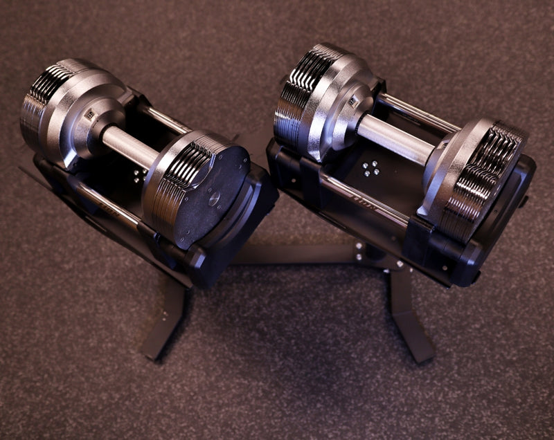 Premium verstelbare dumbbells met dunste schijven ter wereld voor thuisgebruik en krachttraining.