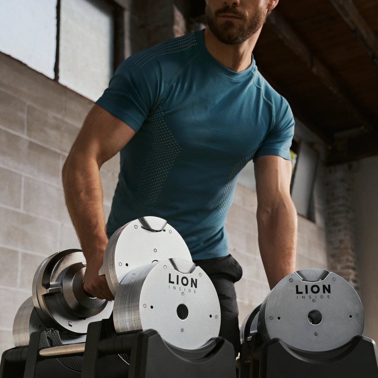 Basis Homegym-Bundle – 41,5 kg Titansilver-Hanteln + Valoredge-Fitnessbank 