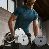 Basis Homegym-Bundle – 41,5 kg Titansilver-Hanteln + Valoredge-Fitnessbank 