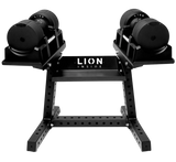 Pro Homegym-Bundle – Titansilber-Hanteln + Trainingsbank + Rack 