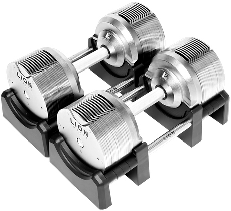 LION® V5 PRIME Series™ BlackValor™ of TitanSilver™ Verstelbare Dumbbells (Set van 2 stuks) - LIONINSIDE