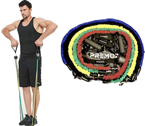 Premoz®  FlexPro Resistance Band Set – 11-delige premium fitnessset - LIONINSIDE