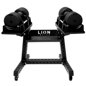 LIONINSIDE TitanRack PRO dumbbellrek met plek voor twee verstelbare dumbbells