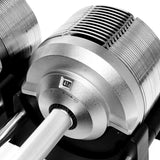 Sporter traint met dumbbell set 40–41,5 kg verstelbaar – ideaal voor homegym krachttraining