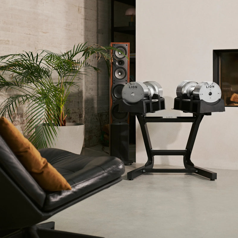 Onderstel voor verstelbare dumbbells – ruimtebesparend dumbbell rek