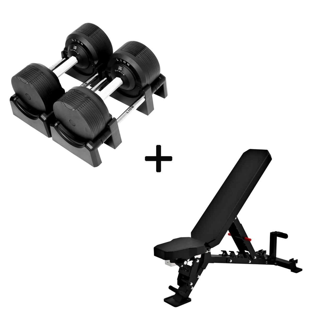 Basis Homegym-Bündel – BlackValor dumbbells + Fitnessbank 