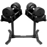 BlackValor V5 hantle na regulowanym stojaku PRO – regulowany zestaw hantli ze stojakiem