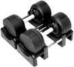 BlackValor verstelbare dumbbell set van 2 – compacte dumbbell set voor homegym