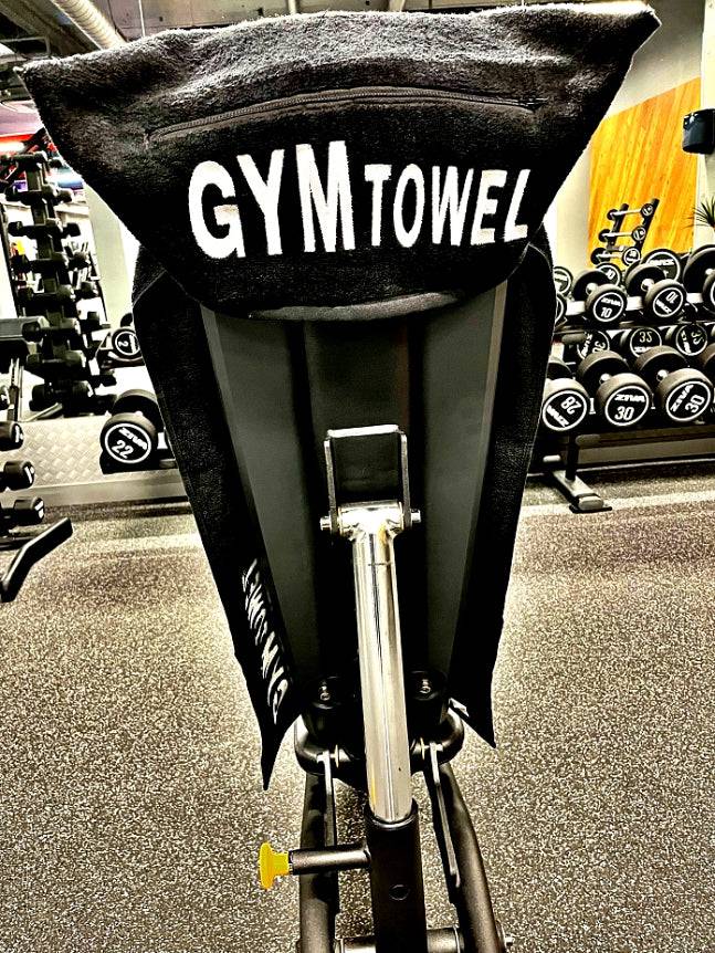 The Long Gym Towel - Fitness Sporthanddoek met rits/opbergvak - LIONINSIDE