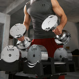 Ruimtebesparende dumbbell set  – verstelbare dumbbells ideaal voor kleine homegyms