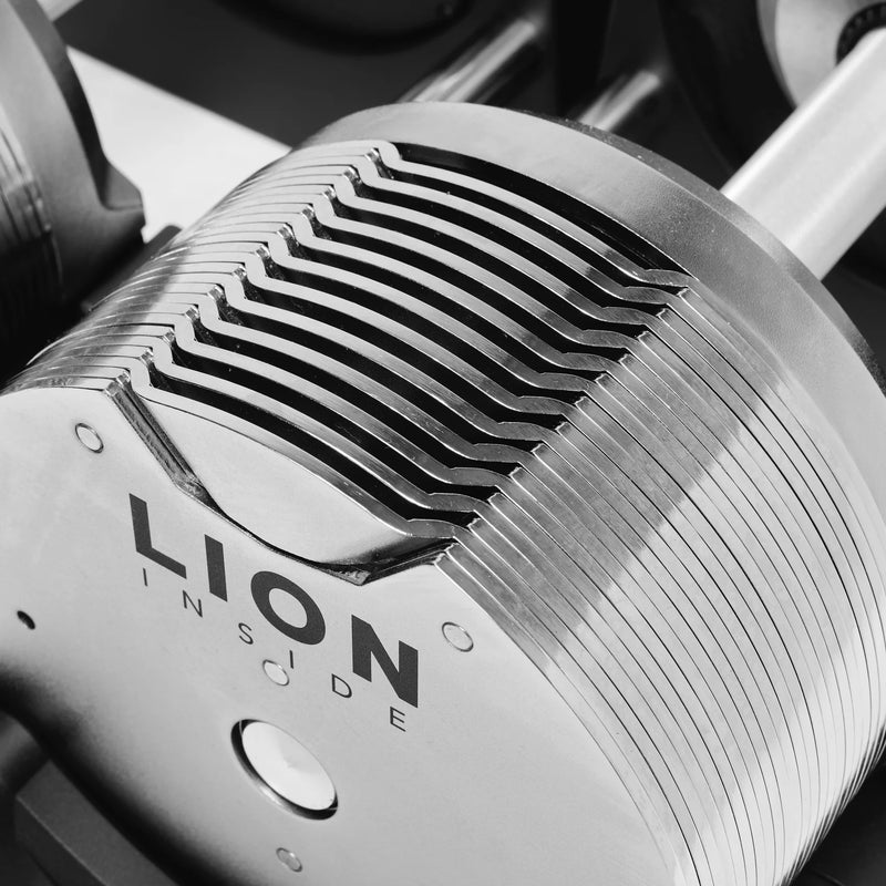 LION® x TITANSILVER™ V5 Verstelbare Dumbbells  4 – 41,5 kg (Set van 2 stuks) - LIONINSIDE