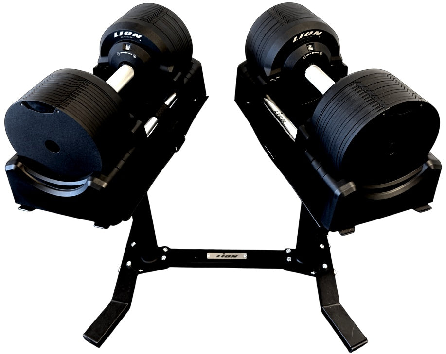 LION® X BLACKVALOR™ Verstelbare Dumbbells 4 tot 23.5 kilogram - LIONINSIDE