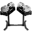 Set van 2 verstelbare dumbbells 40–41,5 kg – vervangt rek vol losse gewichten