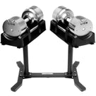 Set of 2 adjustable dumbbells 40–41.5 kg – replaces a rack full of loose weights