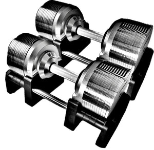TitanSilver™ Premium Verstelbare Dumbbells - 4 tot en met 32,5 kilogram - LIONINSIDE